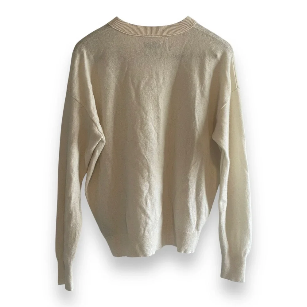 Zadig & Voltaire Gaby Strass Stars Cream Wool Cashmere Sweater Large - Picture 5 of 8